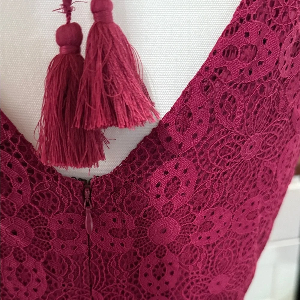 Sundance burgundy Lace Maxi Dress size M NWT  maxi - Picture 7 of 14